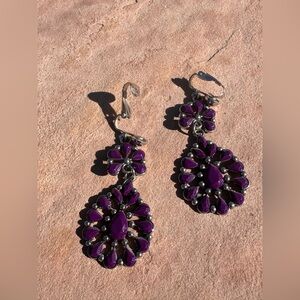 Paparazzi CLIP-ON Purple Drop Earrings